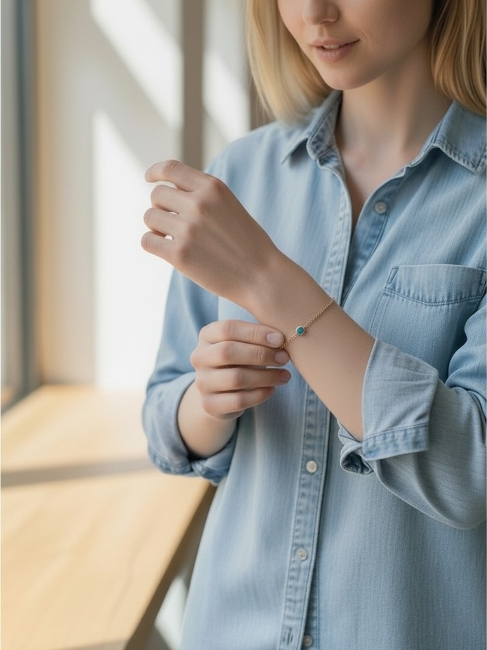 Solid Sterling Silver Blue Opal Cuff
